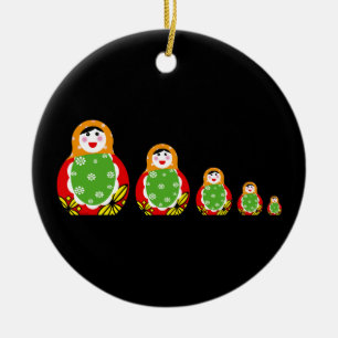 Russische Verschachtelungspuppe Keramik Ornament