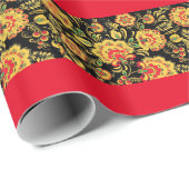 RUSSISCHE VOLKSKUNST-ARBEIT GESCHENKPAPIER (Rolleneckpunkt)