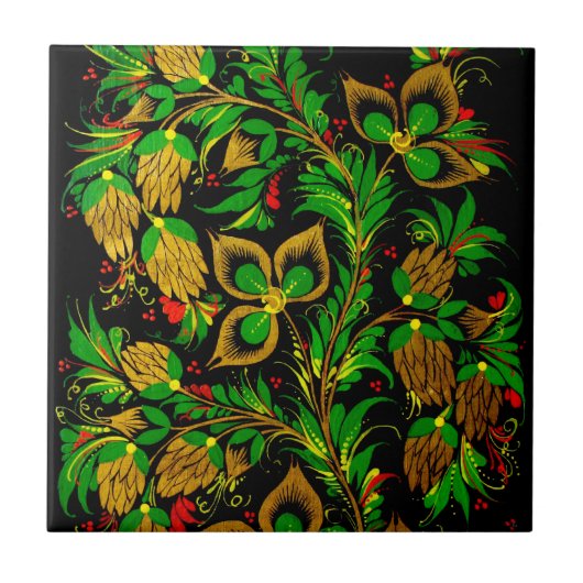 Russische Volkskunst Fliesen (Vorderseite)