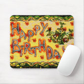 Russische Volkskunst Happy Birthday Mousepad (Mit Mouse)