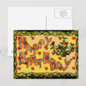 Russische Volkskunst Happy Birthday Postkarte (Vorne/Hinten)