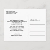 Russische Volkskunst Khokhloma Wedding POSTPONEMEN Ankündigungspostkarte (Rückseite)