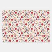 Russische Volkskunst Red Berries Black Foliage YEL Geschenkpapier Set (Vorderseite 3)