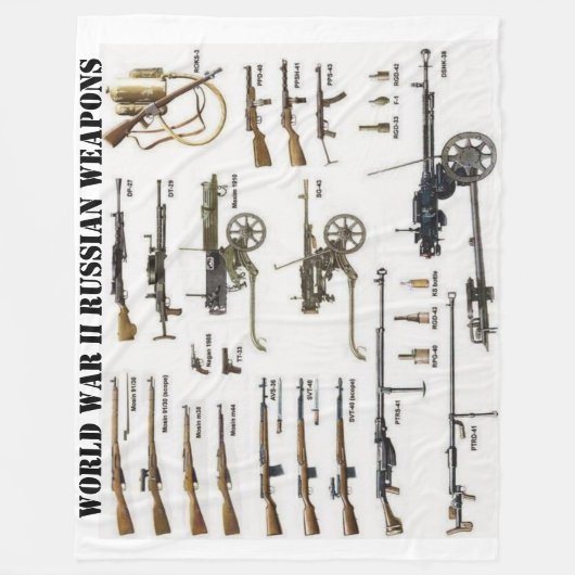 RUSSISCHE WAFFEN IM WELTKRIEG II FLEECEDECKE (Vorderseite)