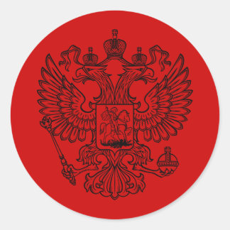 Russische Wappen-Coat der Russischen Föderation Runder Aufkleber
