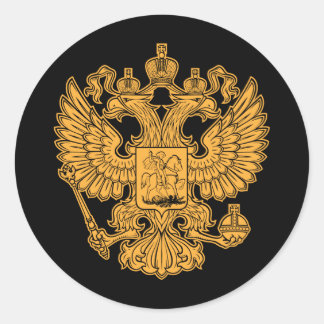Russische Wappen-Coat der Russischen Föderation Runder Aufkleber