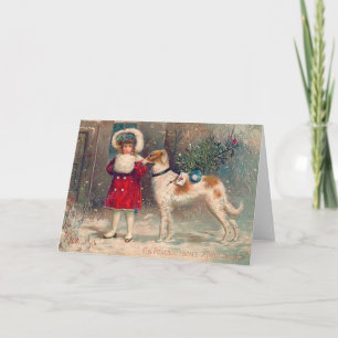 Russische Weihnachtsfeier Feiertagskarte