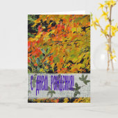 Russischer Autumnal Geburtstag Karte (Gelbe Blume)