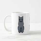 Russischer blaue Katzen-Cartoon Kaffeetasse (Links)