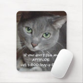Russischer Blauer Grau Katze Attitude-Spaß Mousepad (Mit Mouse)