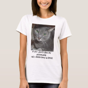 Russischer Blauer Graukatze Attitude-Spaß T-Shirt