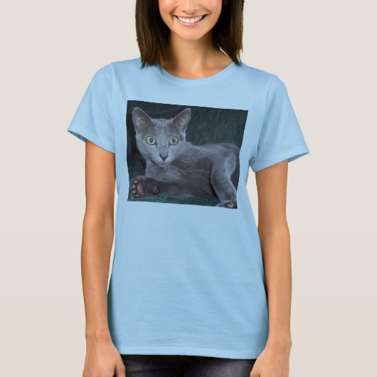 Russischer blauer T - Shirt (Vorderseite)