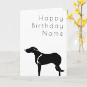 Russischer Borzoi-HundeDeko Karte (Gelbe Blume)