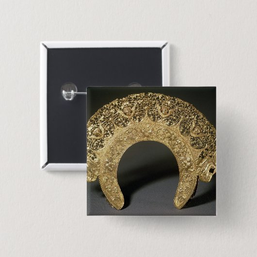 Russischer Diadem mit mit Filigran geschmückter Button (Vorne & Hinten)