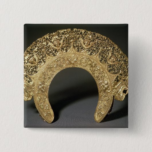 Russischer Diadem mit mit Filigran geschmückter Button (Vorderseite)
