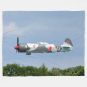 RUSSISCHER FLUGZEUG FLEECEDECKE (Vorderseite (Horizontal))