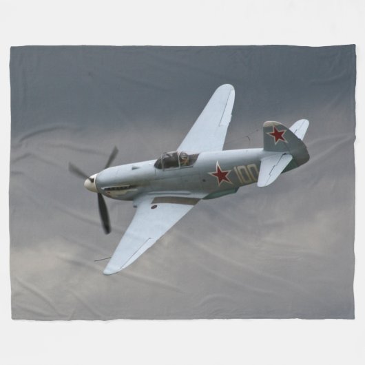 RUSSISCHER FLUGZEUG FLEECEDECKE (Vorderseite (Horizontal))