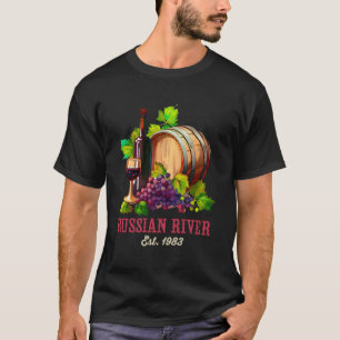 Russischer Fluss Sonoma Kalifornien Weinberg Jahrg T-Shirt