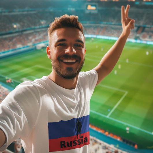 Russischer Fußball, anpassbar T-Shirt