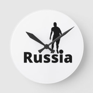 Russischer Fußball  Runde Wanduhr