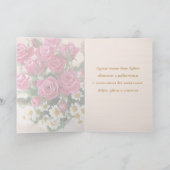 Russischer Geburtstag, rote Rosen und Kameraden Karte (Innenseite)