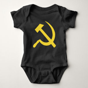Russischer Hammer und Sichel-Baby-Fußball-Bodysuit Baby Strampler