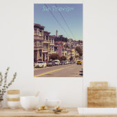 Russischer Hügel mit Coit Tower Poster (Küche)
