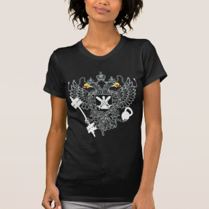 Russischer Mantel der Arme-Lrg Dunkelheits-Kleider T-Shirt