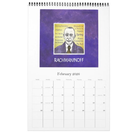 RUSSISCHER Mauer-Kalender Kalender (Feb 2026)