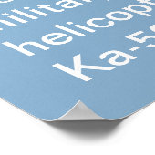 Russischer Militärhubschrauber Ka-50 Poster (Ecke)