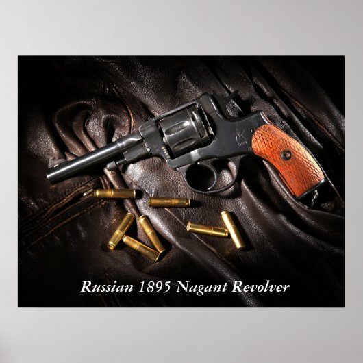 Russischer Nagant-Revolver von 1895 Poster (Vorne)