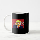 Russischer Narr Trump Funny Kaffeetasse (Links)