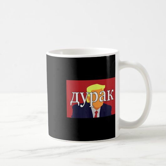 Russischer Narr Trump Funny Kaffeetasse (Rechts)