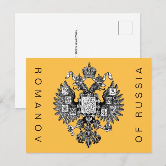 RUSSISCHER Postkarte (Vorne/Hinten)