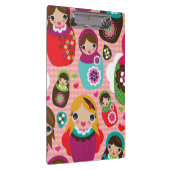 Russischer Puppenillustrationshintergrund Klemmbrett (Rechts)