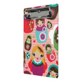 Russischer Puppenillustrationshintergrund Mini Klemmbrett (Gewinkelt2)