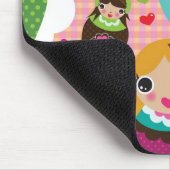 Russischer Puppenillustrationshintergrund Mousepad (Ecke)