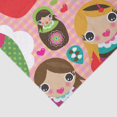 Russischer Puppenillustrationshintergrund Seidenpapier (Ausschnitt)