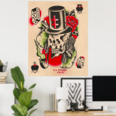 Russischer Rauchschädel Poster (Heimbüro)