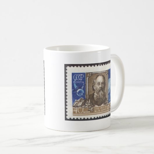 Russischer sowjetischer Wissenschaftler Konstantin Kaffeetasse (VorderseiteRechts)