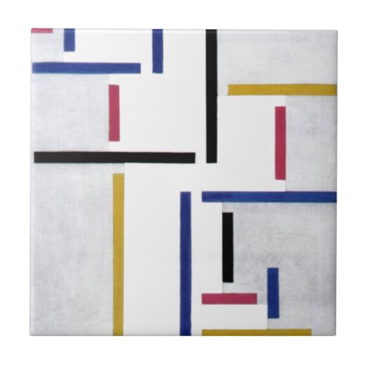 Russischer Tanz durch Theo van Doesburg Fliese (Vorderseite)