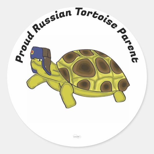 Russischer Tortoise Sticker (Vorderseite)
