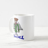 Russischer Troll-Cartoon Kaffeetasse (Vorderseite Links)
