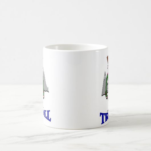 Russischer Troll-Cartoon Kaffeetasse (Mittel)