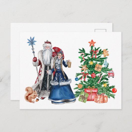 Russischer Vater Frost und Snegurochka Weihnachten (Vorne/Hinten)