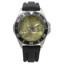Russischer Wald (Rustikale Landschaft) (Grünwald) Armbanduhr
