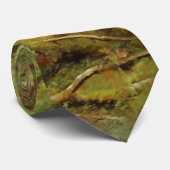 Russischer Wald (Rustikale Landschaft) (Grünwald) Krawatte (Gerollt)