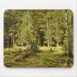 Russischer Wald (Rustikale Landschaft) (Grünwald) Mousepad