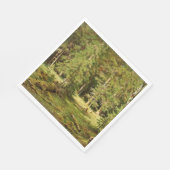 Russischer Wald (Rustikale Landschaft) (Grünwald) Serviette (Ecke)