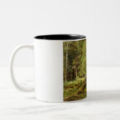 Russischer Wald (Rustikale Landschaft) (Grünwald) Zweifarbige Tasse (Links)